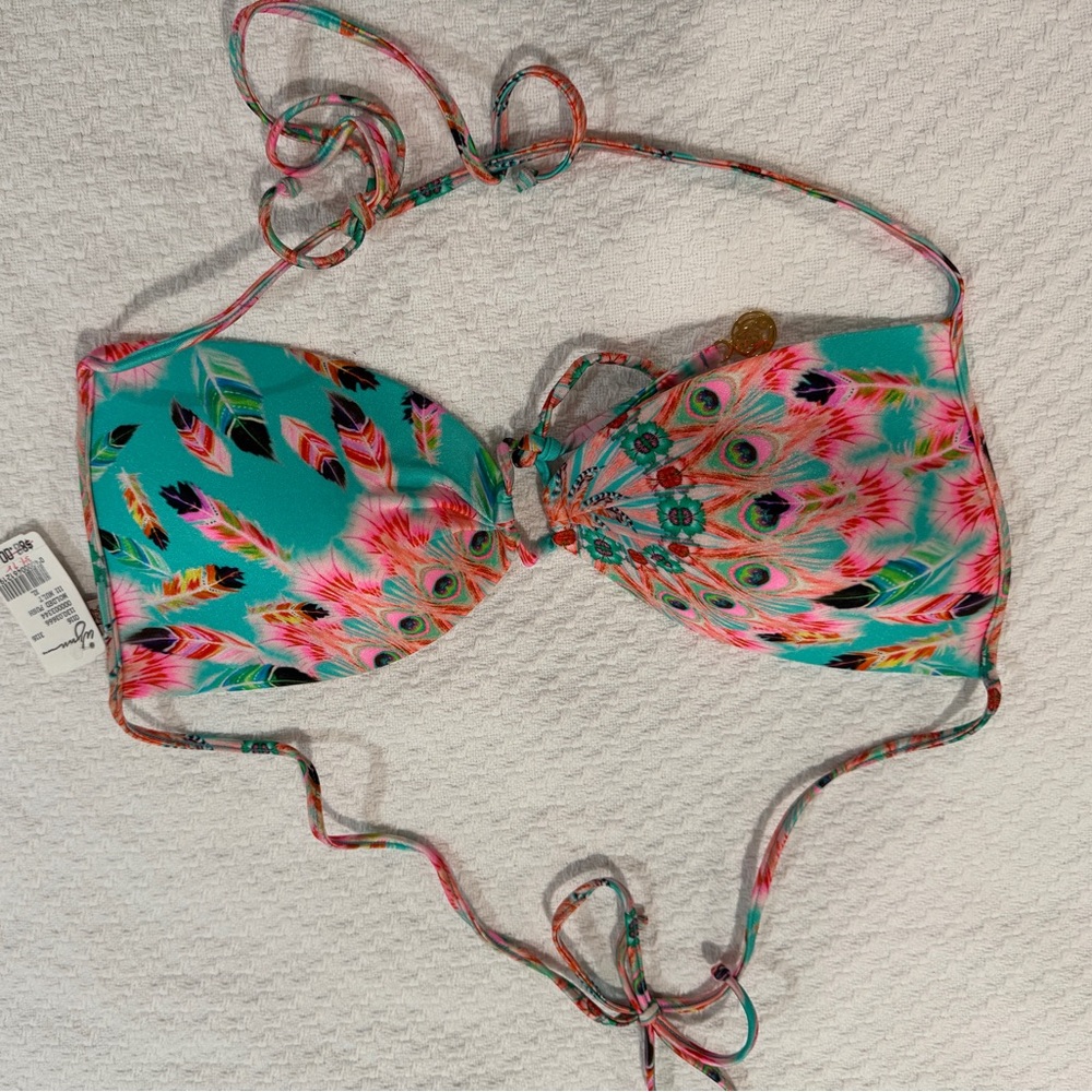 Luli Fama Multicolor Bikini Top